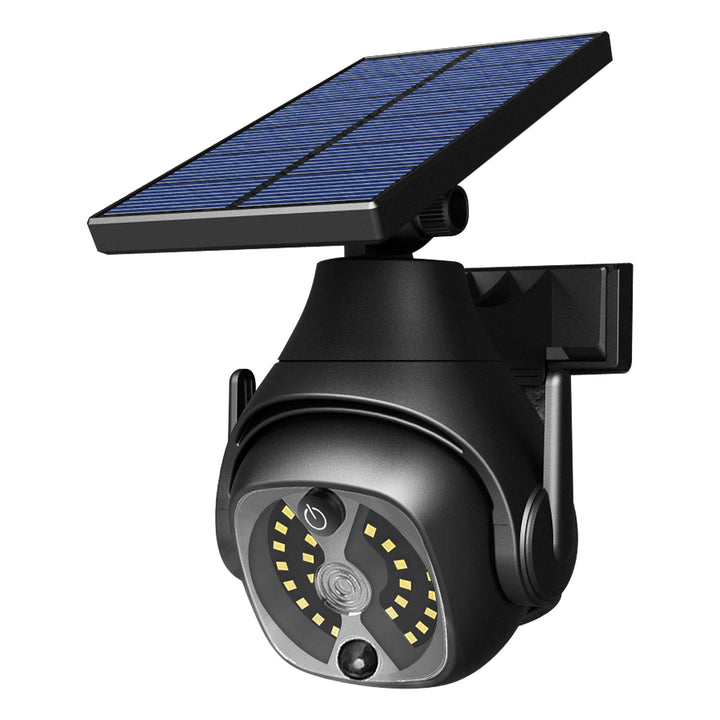 Lámpara solar de pared que simula camara de vigilancia